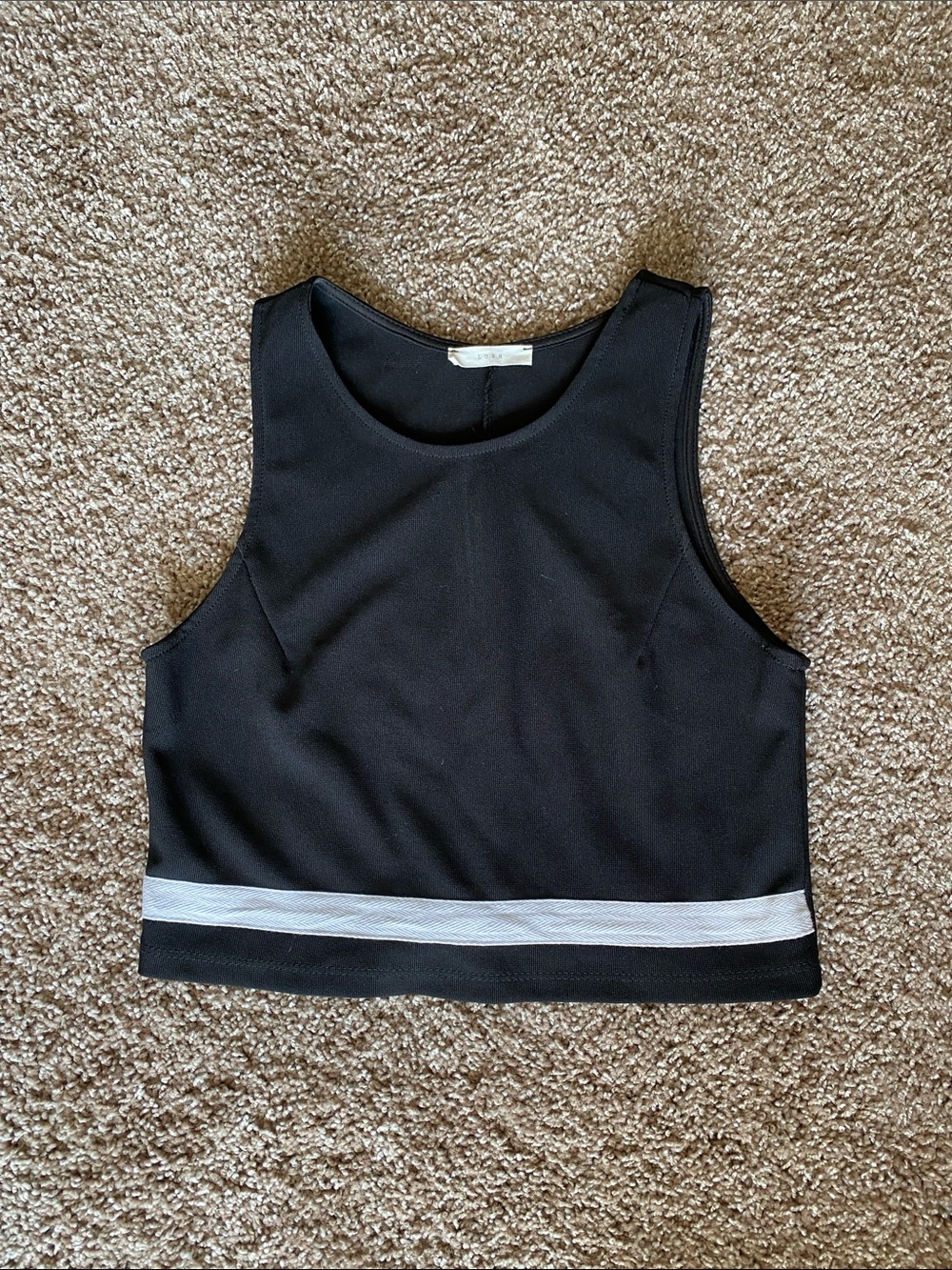 Lush Crop Black Tank Top from Van Maur